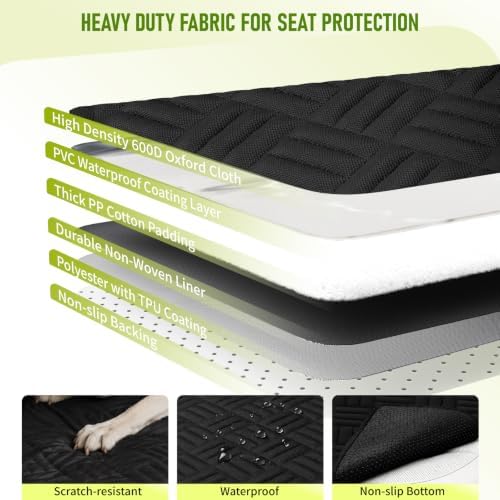 Dog Car Seat Cover for Back Seat, Waterproof Dog Hammock - Image 4