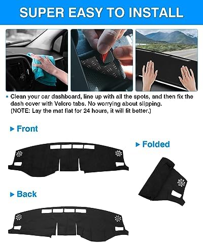 Cartist Dashboard Cover Mat for 2019-2022 2023 2024 2025 Toyota RAV4 - Image 5