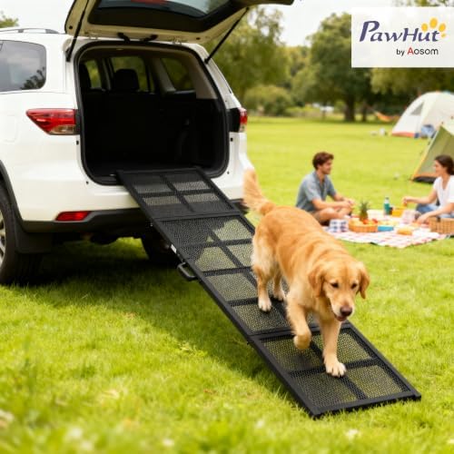 PawHut Dog Ramp for Car 75" x 20" Large Folding Pet Ramp for Large Dogs - Image 2
