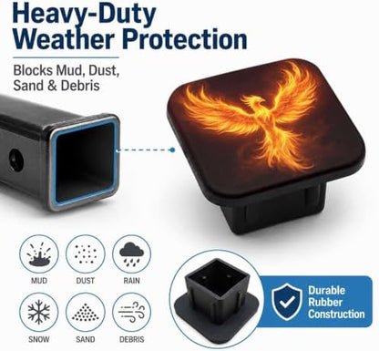 Fire Bird Hitch Cover Receiver Tube Hitch Plug, Tool-Free Install Tow Hitch - Image 6