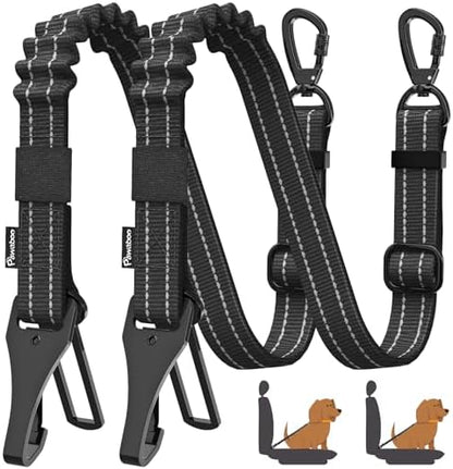 Pawaboo 2Pack Dog Car Seatbelt, 3-in-1 Dog Tether by Pawaboo