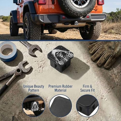 2" Trailer Hitch Cover Rubber Receiver Tube Cap Trailer Hitch Covers - Image 3