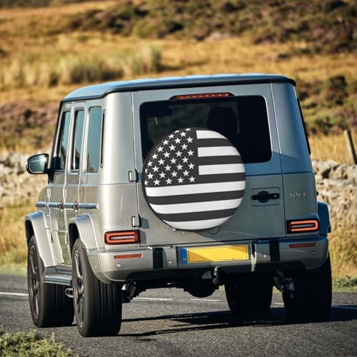 Spare Tire Cover American USA Flag Wheel Protectors - Image 7