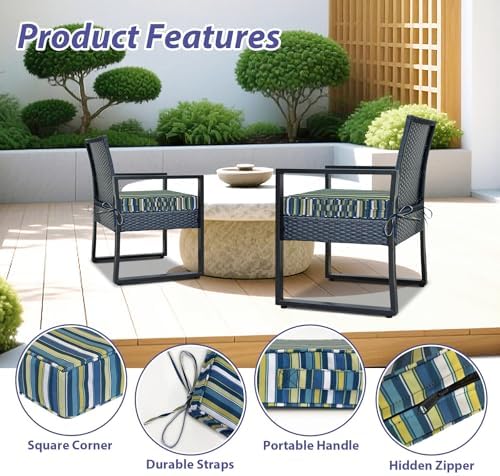 IPYNBAP Outdoor Chair Cushions Set of 4 -Waterproof Outdoor Seat Cushions - Image 5