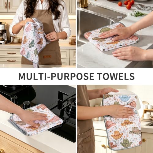 MICROFI Microfiber Waffle Weave Kitchen Towels, Super Absorbent, Fast Drying - Image 7