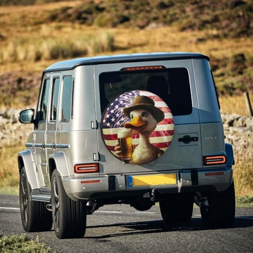 Funny Duck Spare Tire Cover Weatherproof Universal Wheel Protectors Cute Duck - Image 7
