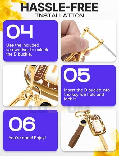 Lucrum Compatible with Honda Key Fob Cover & Keychain - Image 7