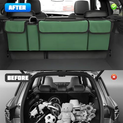 Car Trunk Organizer with Lid, Large Waterproof Vehicle Backseat Hanging Storage - Image 5