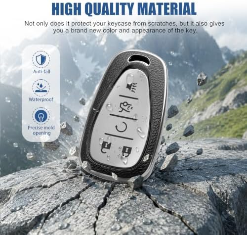 for Chevy Key Fob Cover, 5 Buttons TPU Leather Texture Key Cover - Image 3