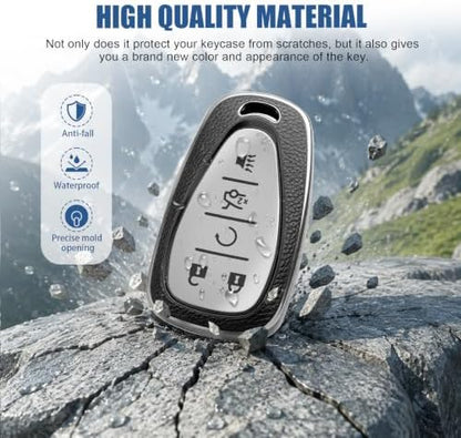 for Chevy Key Fob Cover, 5 Buttons TPU Leather Texture Key Cover - Image 3