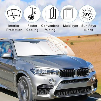 Windshield Sun Shade Sunshade for 2014-2017 2018 BMW X5 - Image 2
