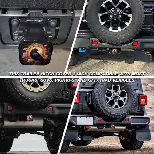 Trailer Hitch Cover 2 Inch Square Receiver Hitch Cover Rubber Tube Plug - Image 5