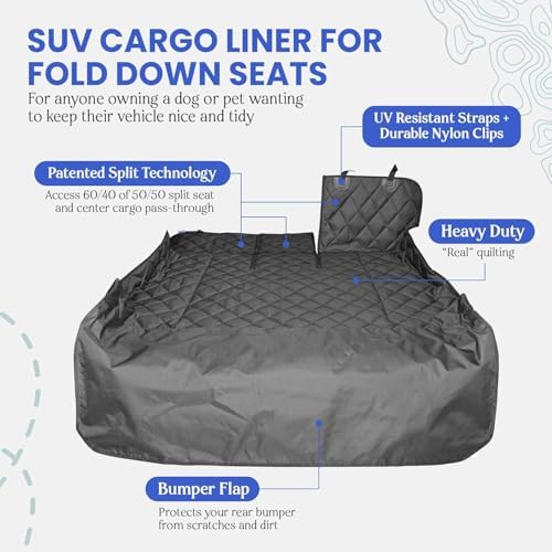 4Knines SUV Cargo Liner for Dogs, Fold Down Seats, Tan XL - Image 3
