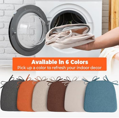 Sunsleek Chair Cushions for Dining Chairs D-Shaped Seat Cushions Chair Pads - Image 5