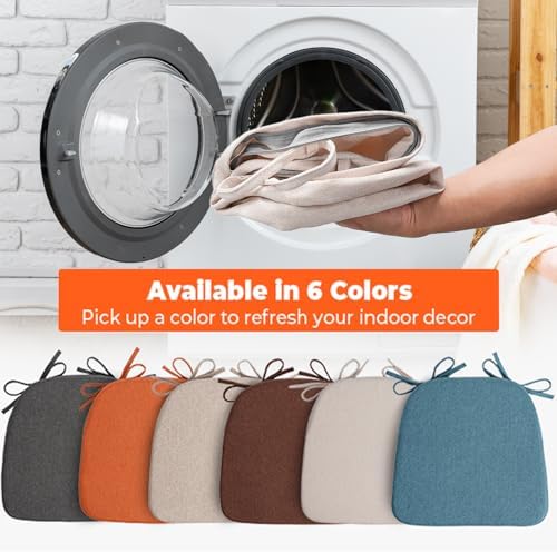 Sunsleek Chair Cushions for Dining Chairs D-Shaped Seat Cushions Chair Pads - Image 3