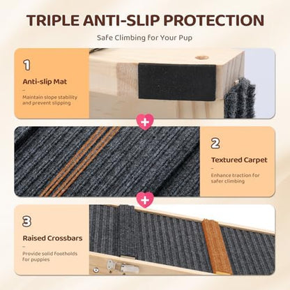 VINGLI Dog Ramp for Bed, Portable Pet Ramp for Car - Image 7