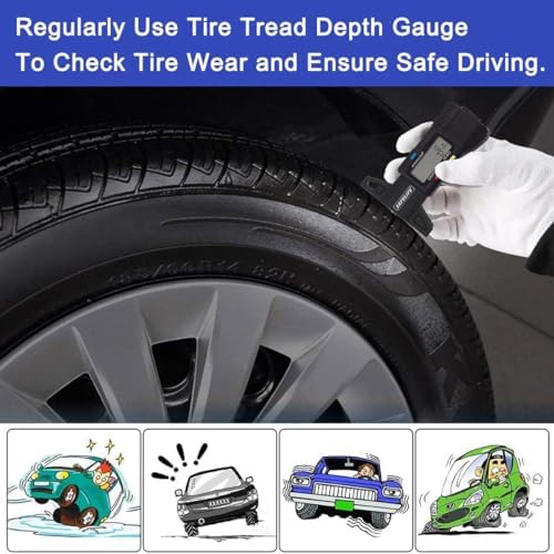 SAFELIFE Digital Tire Tread Depth Gauge, 3 Modes-Fractional Inch, Decimal Inch - Image 6
