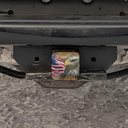 Swono Hitch Cover American Flag, USA Flag Bald Eagle Constitution Rubber 2 Inch - Image 5