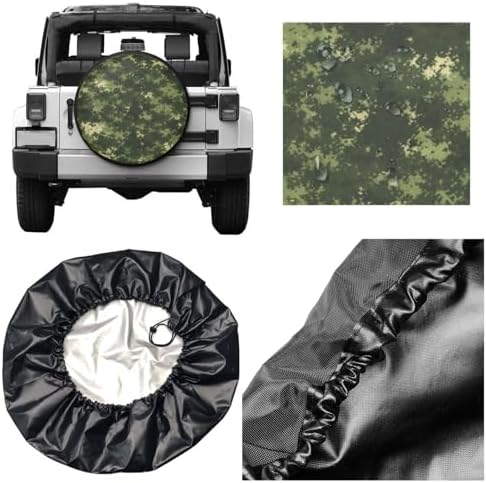 Spare Tire Cover，Army Green Camo Camper Spare Tire Cover Waterproof Sun - Image 5