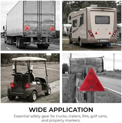 2 Pack Safety Reflector Warning Sign, Engineering Road Grade Reflective - Image 7