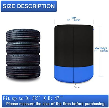 Kayme Tire Cover, Large Tire Storage Bag, Seasonal Spare Tire Storage Cover - Image 3