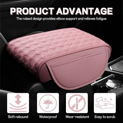 Car Armrest Cushion, 12.2"x8.3" Memory Foam Console Pad - Image 3