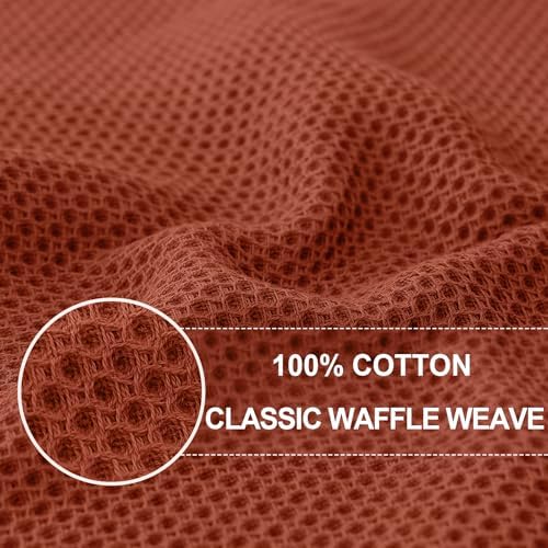 Homaxy 100% Cotton Oversized Waffle Weave Kitchen Towels 8-Pack - Image 2