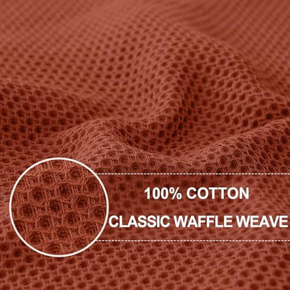Homaxy 100% Cotton Oversized Waffle Weave Kitchen Towels 8-Pack - Image 2