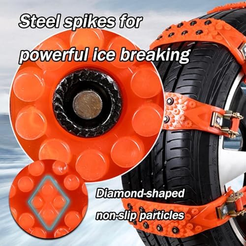 Snow Tire Chains for Fiat 124 Spider Classica Convertible 2017-2020, Traction - Image 3
