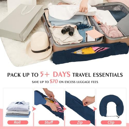 Stuffable Neck Pillow for Travel, Packable Neck Pillow - Image 2