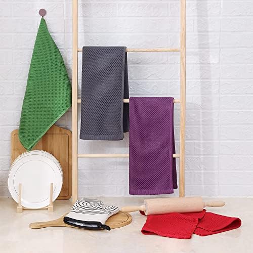 Homaxy 100% Cotton Waffle Weave Kitchen Dish Towels 6-Pack - Image 6