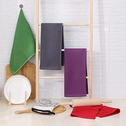 Homaxy 100% Cotton Waffle Weave Kitchen Dish Towels 6-Pack - Image 6