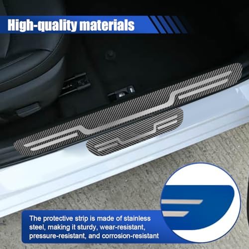 Craedli 4PCS Car Door Sill Protector Sticker, Stainless Steel Auto Door Edge - Image 3