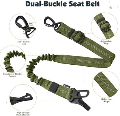 Pawaboo Dog Seat Belt Harness for Car, Seatbelt Harness - Image 3