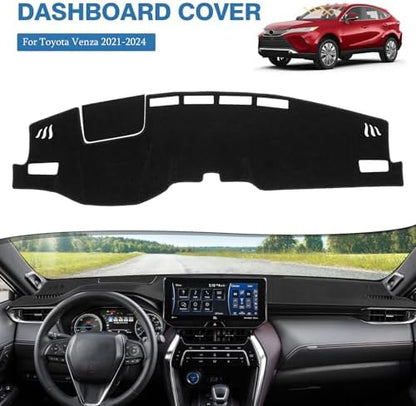 FIILINES Dash Cover Fit for 2021-2024 Toyota Venza, Dashboard Mat Exact Fit for - Image 2