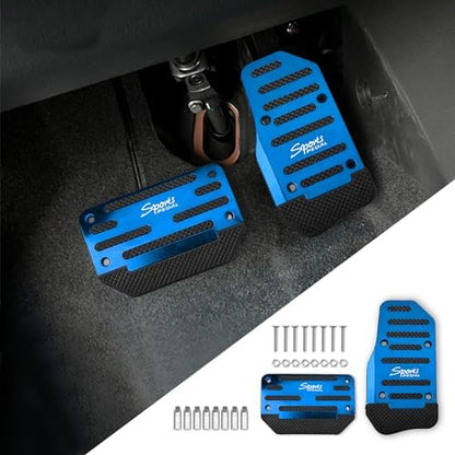 2PCS Non-Slip Car Pedal Covers, Premium Aluminum Alloy Gas and Brake Pedals by Unknown