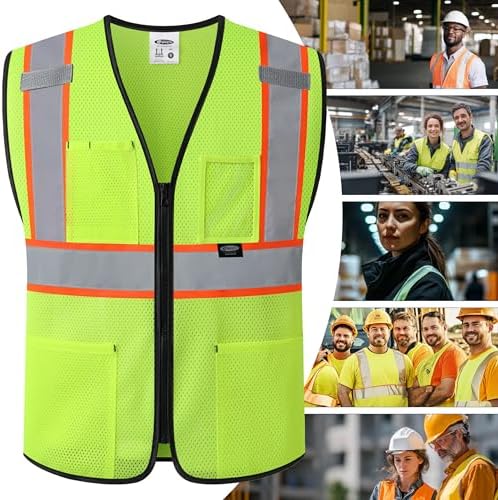 JKSafety Safety Vest for men women Hi Vis Vest - Image 5