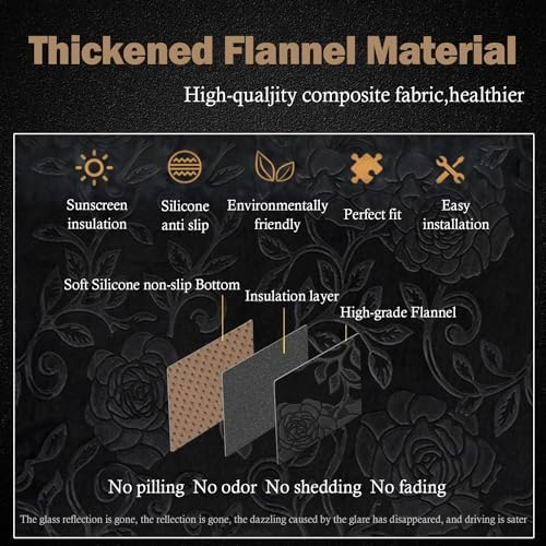 Dashboard Cover Dash Mat Fit for Ho-nda Accord 2017-2013, Car Dash Board Mat - Image 3