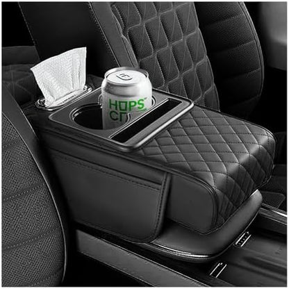 5-in-1 Car Center Console Cover, Phone Holder, Car Tissue Holder, Leather by Unknown