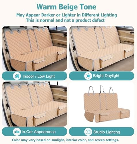 Bark Lover Dog Car Seat Cover for Back Seat, Armrest Compatible, Waterproof - Image 3