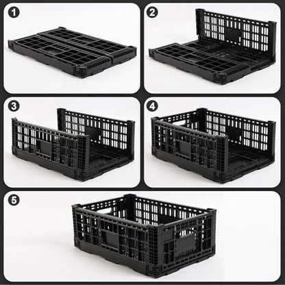 Collapsible Storage Bin Container，52 Liter Transfer heavy duty plastic storage - Image 4