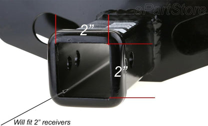 2" Black American Flag Hitch Plug Cover - Image 3