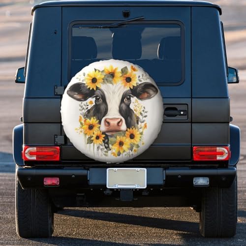 Cow and Sunflower Spare Tire Cover Wheel Protectors - Image 3