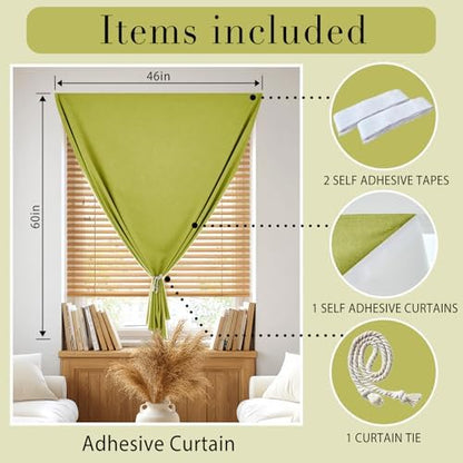 100% Blackout Self Adhesive Curtains- Stick on Curtains Shades Window Blinds - Image 6