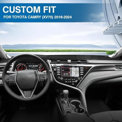 KUST Black Dash Cover for Toyota Camry 2018-2022 2023 2024 Polyester Dashboard - Image 3