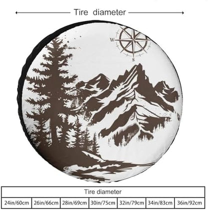 Heavy Duty Spare Tire Cover 18 Inch Mountains - Image 2