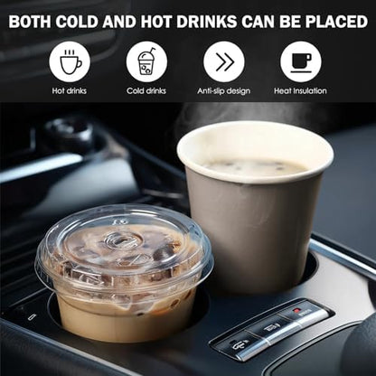 Blue Bow Car Coasters for Cup Holders Set of 2 Floral Absorbent Ceramic Cup - Image 5