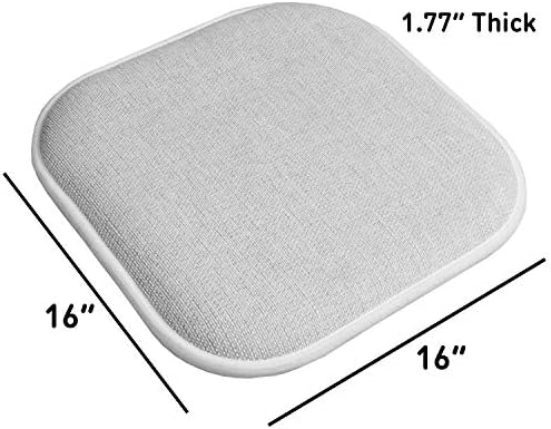 Sweet Home Collection Chair Cushion Memory Foam Pads Honeycomb Pattern Slip Non - Image 4