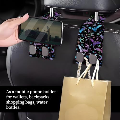 Car Seat Headrest Hook, Universal Leather Cute Hanger Holder Hook, Storage - Image 2