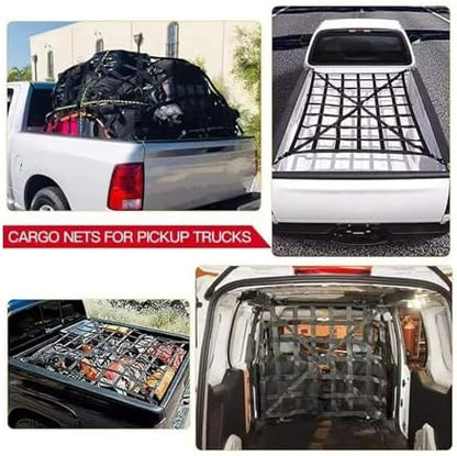 Cross Rail Roof Rack Trunk Rooftop Net Mesh Cargo Truck Trailer Dumpster Extend - Image 5